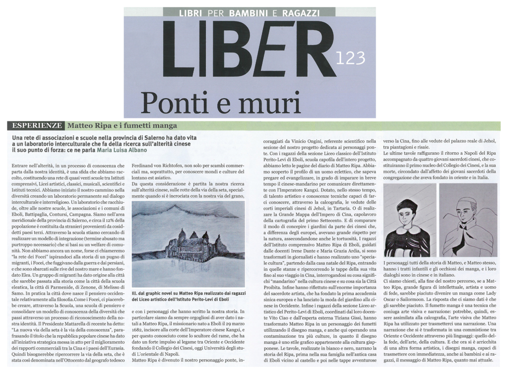 Articolo di Liber su Matteo Ripa